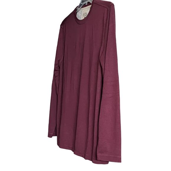 TASSO ELBA ISLAND LONG SLEEVE PULL-OVER TOP/T-SHIRT, WOMENS, M, PLUM, ROUND NECK - Picture 3 of 10